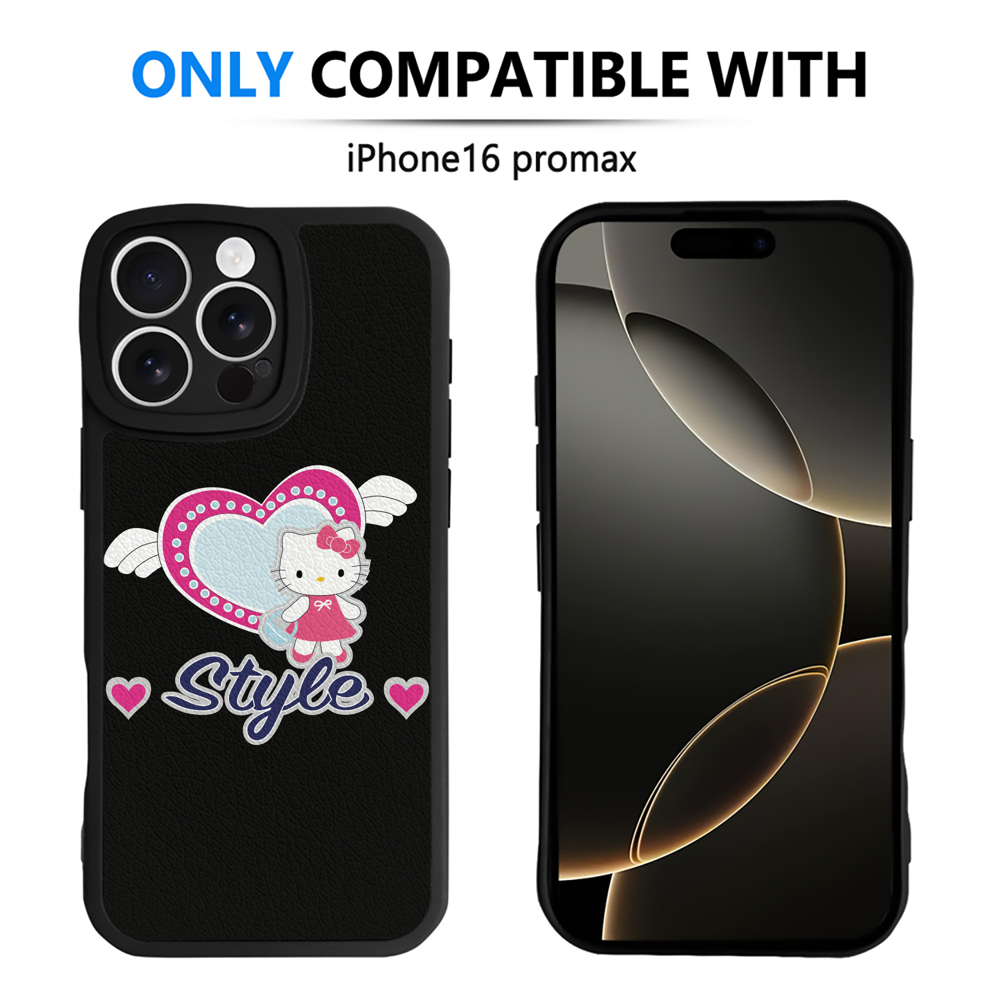 （画像用） Hello Kitty ハローキティ 【iPhone 16シリーズ対応】シリコンスマホケース（レザー調） 材質：シリコン